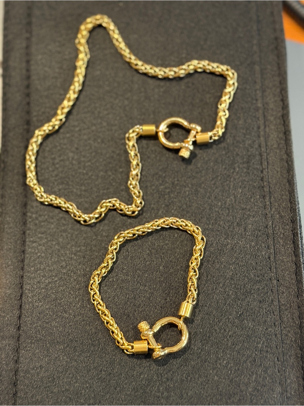 Gold Rope Chain Bracelet with Toggle Clasp - Women's Jewelry